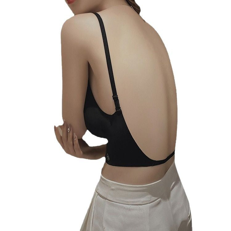 Beautiful Back Traceless Vest Underwear Women's Small Chest Gather-up Shown Large Matching Comfortable Comfortable Comfortable Bra Without Steel Ring
