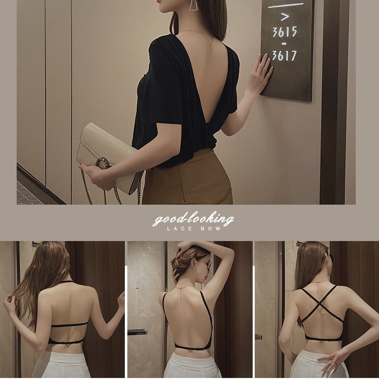 Beautiful Back Traceless Vest Underwear Women's Small Chest Gather-up Shown Large Matching Comfortable Comfortable Comfortable Bra Without Steel Ring